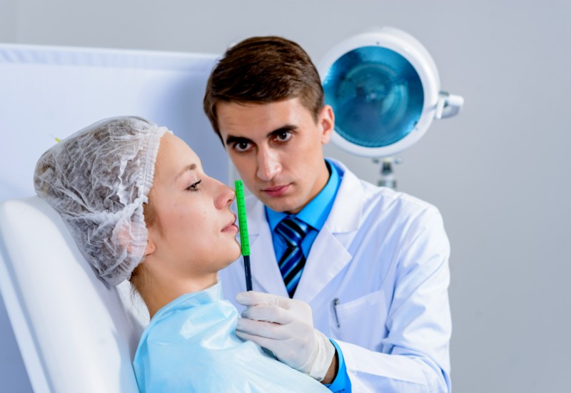 prepping for chin augmentation
