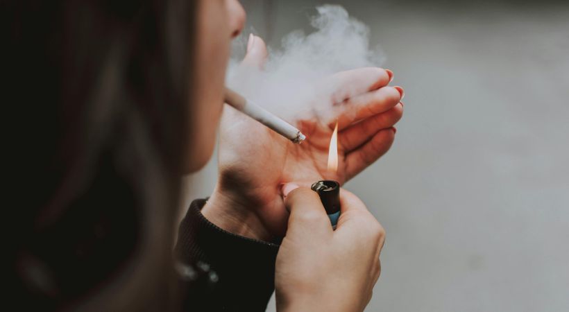 Someone smoking