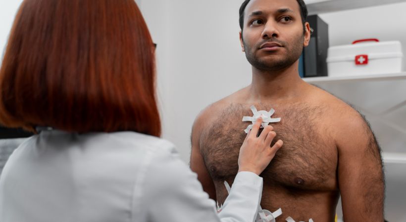 Man being assessed