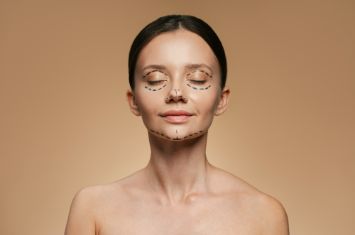 woman with a marked face