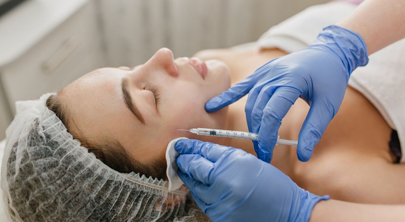 Someone getting botox