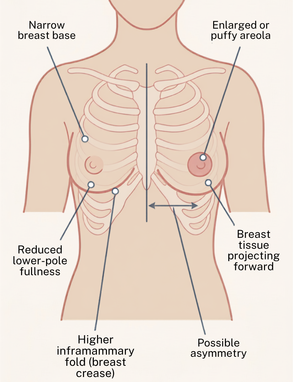 Tuberous breasts diagram